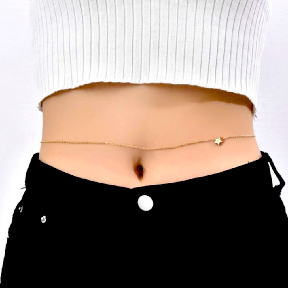 Gold Sexy Star Belly Chain | Bikini Waist
Necklace For Summer | Body Jewelry - Picture 2 of 3